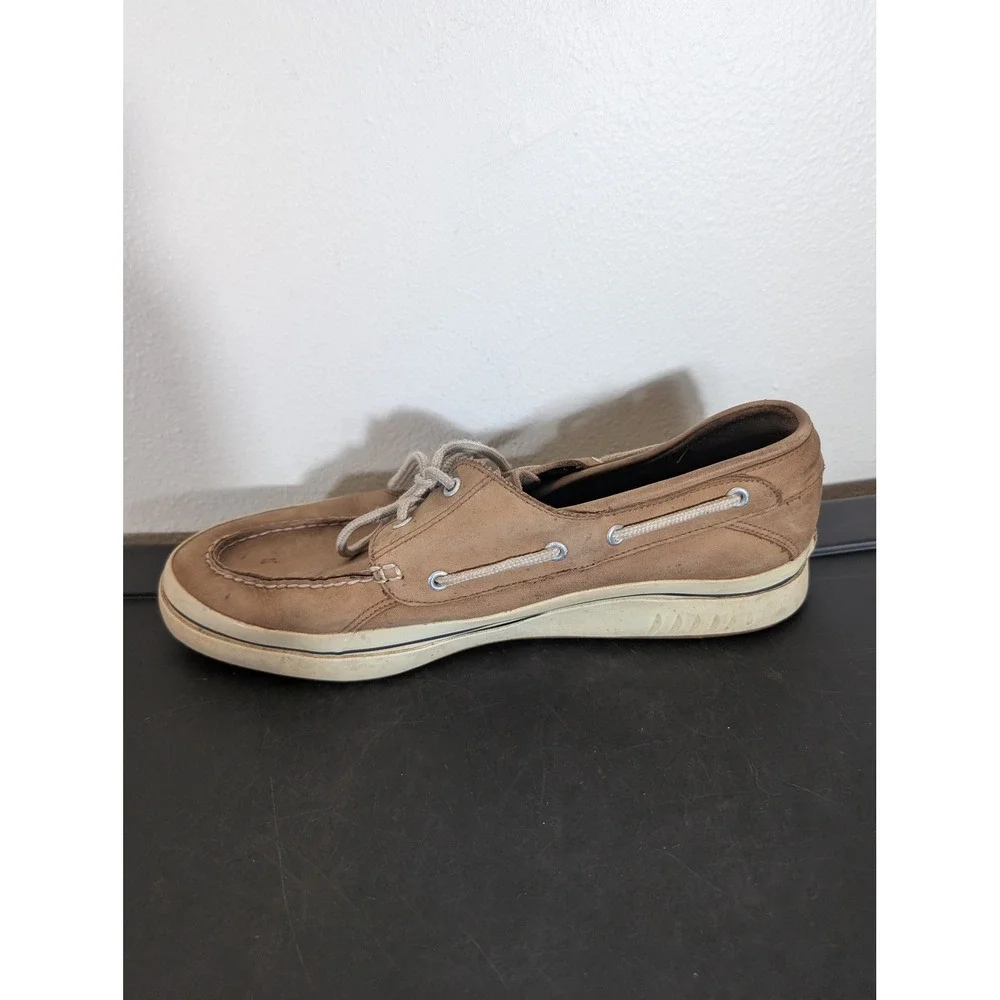 Sperry Top-Sider Bahama Mens 13 Tan Leather Boat Shoes 0284737 Grippy